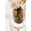 Lampart wazon wazonu z kwiatowym szklanym szklanym
